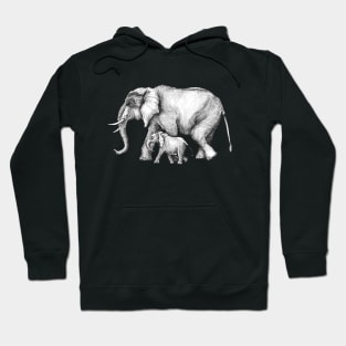 Mama Elephant and Baby Tag-a-long Hoodie